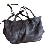 Women's Brown‎ Leather Tote Bag with Gold Hardware made in Italy Brown Photo 8