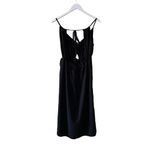 O'Neill O’Neill Viscose Black Front Tie Straps Slits Flowy Beach Maxi Womens Dress SZ S Photo 4