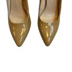 Nine West  Women's Tan Nude Patent Leather Stiletto Pointed Toe Heels Size 7 Photo 2