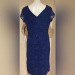 Scarlett MWT Royal BlueTiered Sequence Lace V Neck Front & Back Midi Dress Sz 14 Photo 8