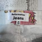 Reformation Comic High Rise Straight Jeans | White | Button Fly | Size 25 | Rare Photo 3