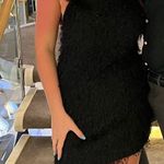 Black feather mini dress Photo 0