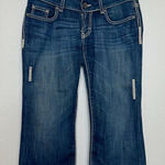 BKE  Buckle Denim Capri Cropped Jeans Starlite Thick Stitch Women Sz 28 Photo 0