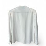 Laura Scott Vintage White embroidered floral button-up shirt size 10 Photo 2