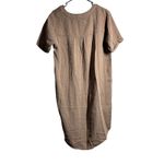 bobi Los Angeles Gauze V Neck Tunic Dress Tan Brown Casual Size S Photo 2
