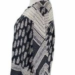 Lucky Brand Linen Blend Boho Paisley Print Flowy Button Down Blouse Photo 8