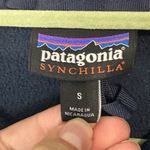 Patagonia  Navy Blue Synchilla Fleece Quarter Zip Pocket Pullover Women's Size S Photo 3