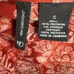 New Direction Rust abstract print sheer overlay double layer tunic top size small Photo 4