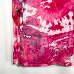 Crown & Ivy Large Top Handmade Tie Dye Turtleneck Hot Pink Long Sleeve 612 Photo 6