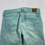 American Eagle  Stretch Denim Skinny Jean Blue Green Womens Size 0 Photo 8