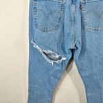 Levi's 501 Premium Skinny Medium Wash Distressed Jeans Photo 5