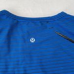 Lululemon Cozy Crop Top Mini Hyper Stripe Baroque Blue size 8 Photo 7