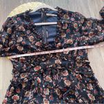 Francesca’s collection mi‎ ami navy floral tiered long sleeve mini dress Blue Size L Photo 3