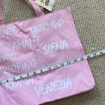 NEW I Love Italia Italy Medium Pink Tote Bag Shoulder Handbag Tourist City NWT Photo 3