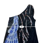 Vintage 60's Black Abstract Scarf One Shoulder Dress Theme Size S Photo 10