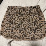 Almost Famous Leopard Denim Zip Up Mini Skirt 7 Photo 3