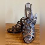Donald Pliner Donald J. Pliner ‘Asby’ Bronze Leather Strappy Heels, Size 8 Photo 1