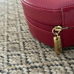 Wolf Designs Red Reptilian Leather Travel Jewlery Case Photo 5