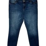 Kut From The Kloth SZ 16 Cuffed Jeans Stretch Mid-Rise Distressed Whiskered Blue Photo 0