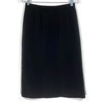 Kasper VTG Black A Line Skirt 4 Career Modest Sophisticated Polyester Lined 90s Photo 2