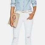 Mother Denim Jeans Looker Ankle Fray Little Miss Innocent White Photo 0