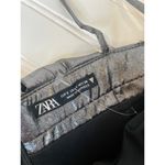 ZARA NWOT Silver Metallic Short Full Dress Off Shoulder Ruffled Mini Size S Photo 7