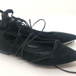 Schutz  neida black pointed toe suede leather flats Photo 2