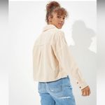 American Eagle  Cropped Corduroy Button Up Shirt Photo 1