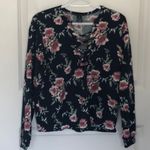 Justify Floral Navy Oversized Boxy Sweatshirt Medium Photo 0