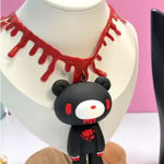 Cute Bear Pendant Necklace Black Photo 0