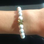 Anthropologie Marble Bead Bracelet With Elephant Charm Photo 1