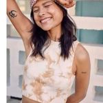 Aerie NWT  Rebel Cropped Tank Top Women's Sands Athleisure Gym Workout Size XS Photo 1