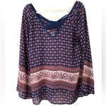 Blu Pepper Anthropologie Chiffon Sheer Tunic Top Blue Photo 1