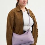 Coach NWT Laurel Shoulder Bag CR148 Leather Silver/Lilac Photo 9