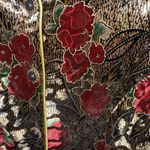 Vintage R&K Evenings Etched Floral Velvet Button Photo 2