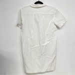 Free Assembly White Short Sleeve Button Down Shirt Dress Womens M Beachy Classic Size M Photo 5