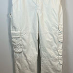 Abercrombie & Fitch  Curve Love Cargo Pants Cream Carpenter  Women's Size 10 Long Photo 0
