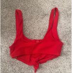 Beach Bunny Red Tide Knot Snap Buttons Bralette Bikini Top, S Photo 8