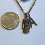 Bronze Color Brass Tone Lightweight Lady's Jacket Initial A Necklace Photo 1