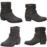 Easy Street Gray Braided Ankle Booties Photo 3