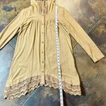Monoreno  Boho Hooded Ruffle & Crochet Dress Size Small Photo 6