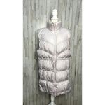 Nike NWT Women's Small Gray/Lavender Therma-Fit Loose Long Wind Puffer Vest Photo 4