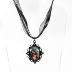 Handmade Feast of the Fallen – Gothic Vulture & Anatomical Heart Necklace Photo 1