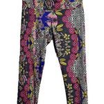 Onzie Pants Womens Medium Large Multicolored Koh Tao Floral Cropped Leggings Gym Photo 0