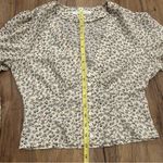 Etophe studios  Women’s Sz Small Blouse Cropped Floral Print Button Boho Cottage Photo 5