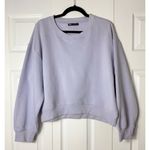 ZARA Light Purple Lavender Crewneck Sweatshirt Cotton Blend Pullover Size Large Photo 4