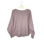 Vila Milano  Women’s Purple Heathered Knit Dolman Sleeve Pullover Sweater Large Photo 2