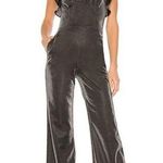 H:ours Simone Jumpsuit in Silver Revolve Sz XL New Years Party Club Going Out Photo 0
