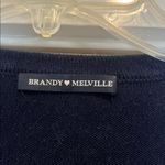 Brandy Melville dark navy blue and Light Blue Argyle Cardigan. No size tag. Photo 6