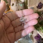 Cross CZ I Love You Sterling Silver Necklace Photo 3